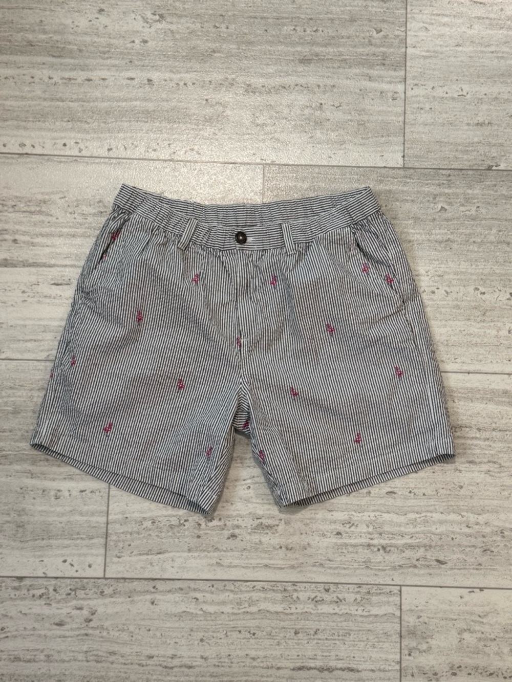 Chubbies Striped Flamingo Shorts Men’s XL 7” Inseam Casual Summer Preppy